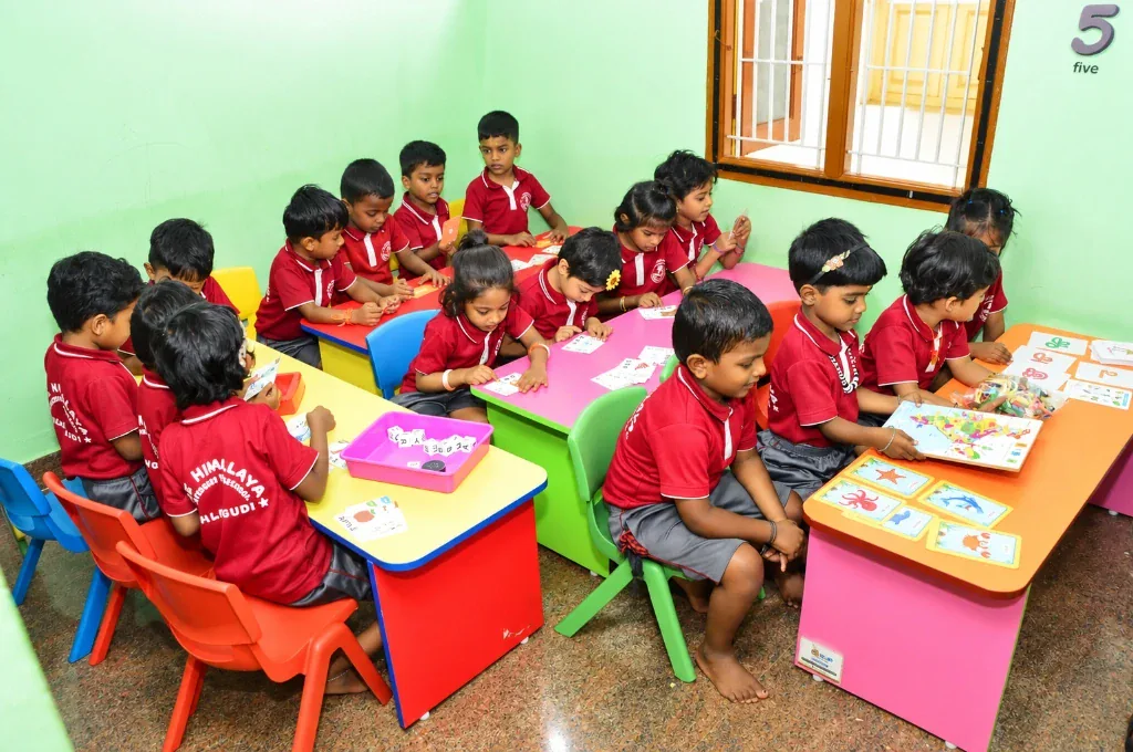 UKG children participating in classroom learning activities